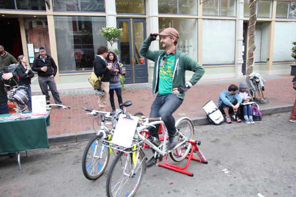 Rob Prinz, Bike East Bay's education director, training for the Climate Ride...really.