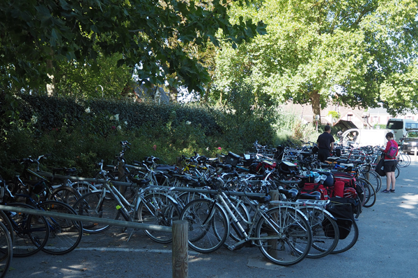 All these bikes are parked outside the Chateau - it's such a shame!