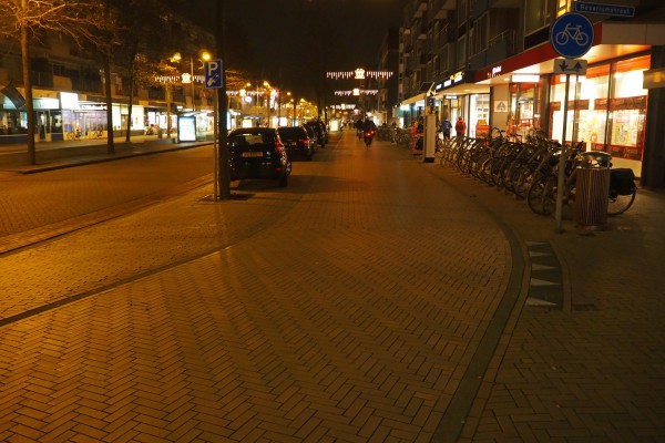 Cycle track in city center of Apeldoorn.