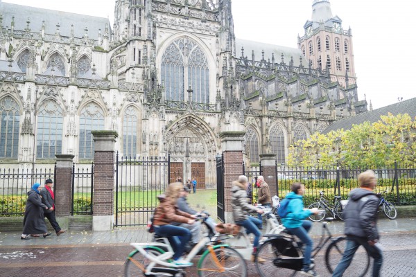 This is in front of Saint John's Cathedral, famous atttraction in Den Bosch.