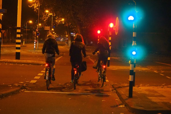 Some traffic lights for bikes sense you are coming and turns green automatically.